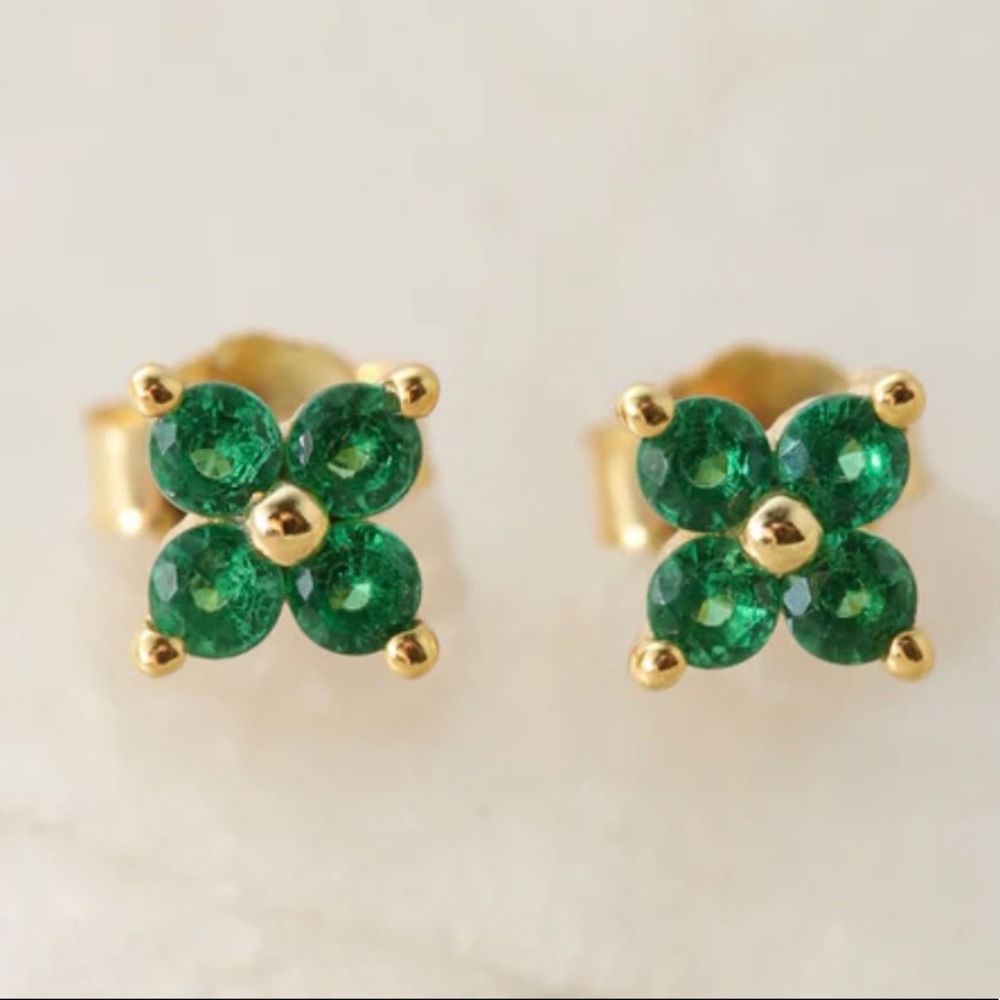 Emerald Blossom Earrings